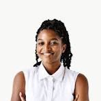 Sophia Williams, an entrepreneur in professional business attire, expressing satisfaction in upscale dining atmosphere, five-star review testimonial